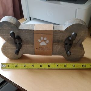 NEW Wooden Dog Bone Wall Hooks